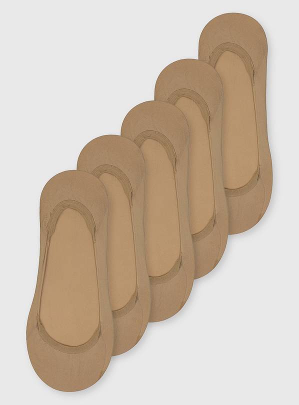 Latte Nude Footsies 5 Pack - One Size